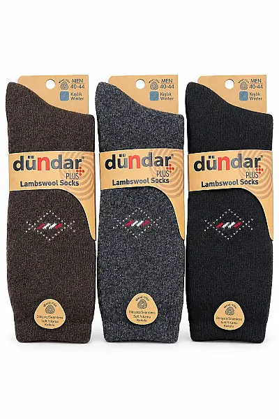5909 Dündar Erkek Lambswool Çorap 12'li M05