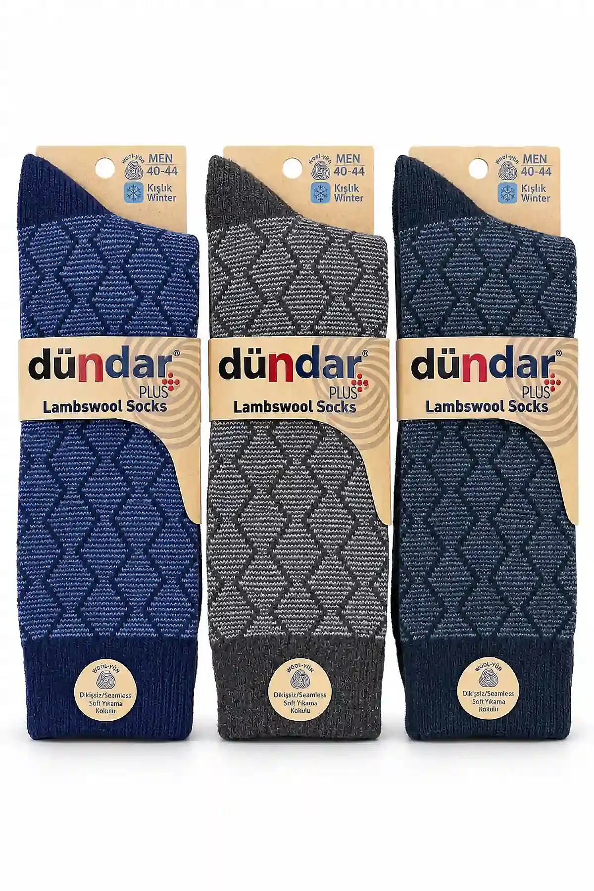 5909 Dündar Erkek Lambswool Çorap 12'li M06 - 1