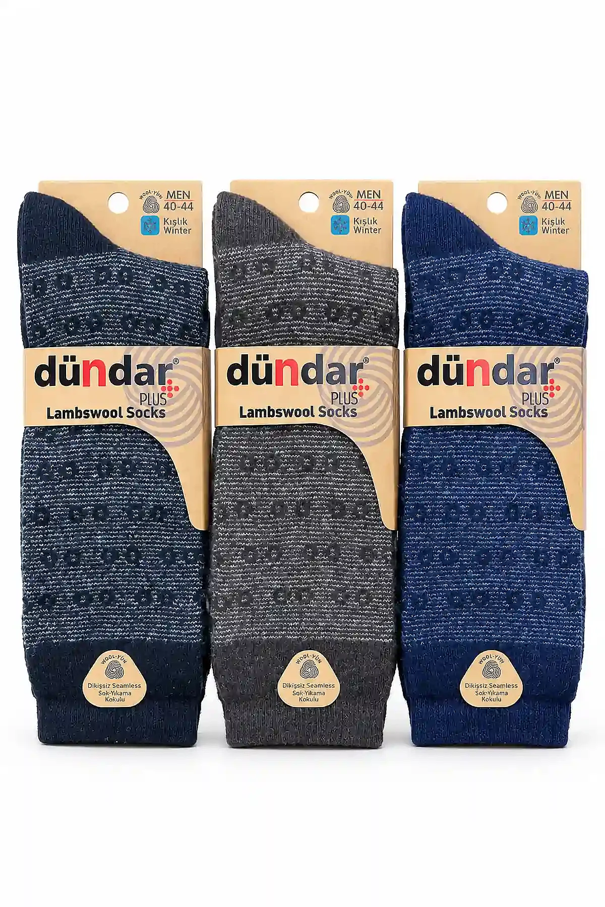 5909 Dündar Erkek Lambswool Çorap 12'li M09 - 1