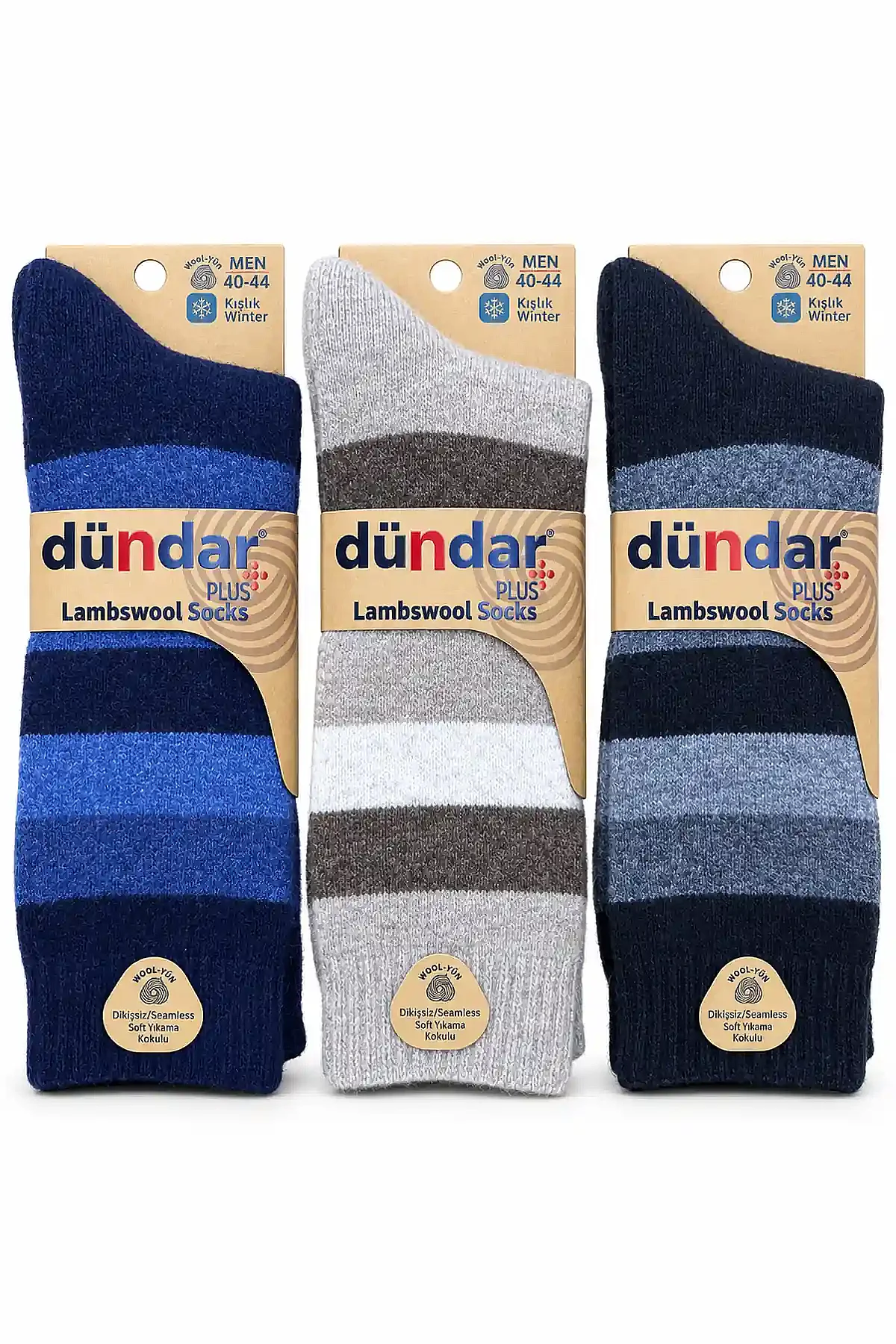 5909 Dündar Erkek Lambswool Çorap 12'li M10 - 1