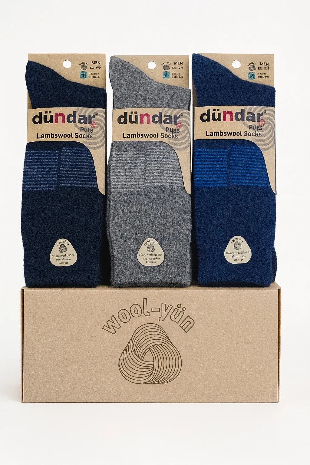 5909 Dündar Erkek Lambswool Çorap 12li M3 - 1