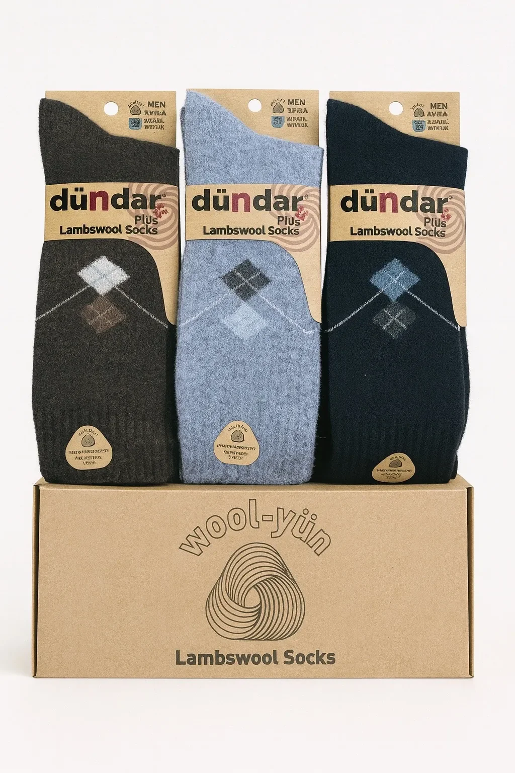 5909 Dündar Erkek Lambswool Çorap 12li M4 - 1