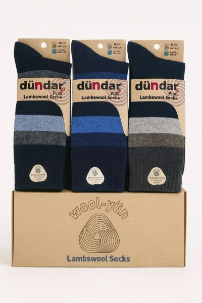 5909 Dündar Erkek Lambswool Çorap 12li M5 