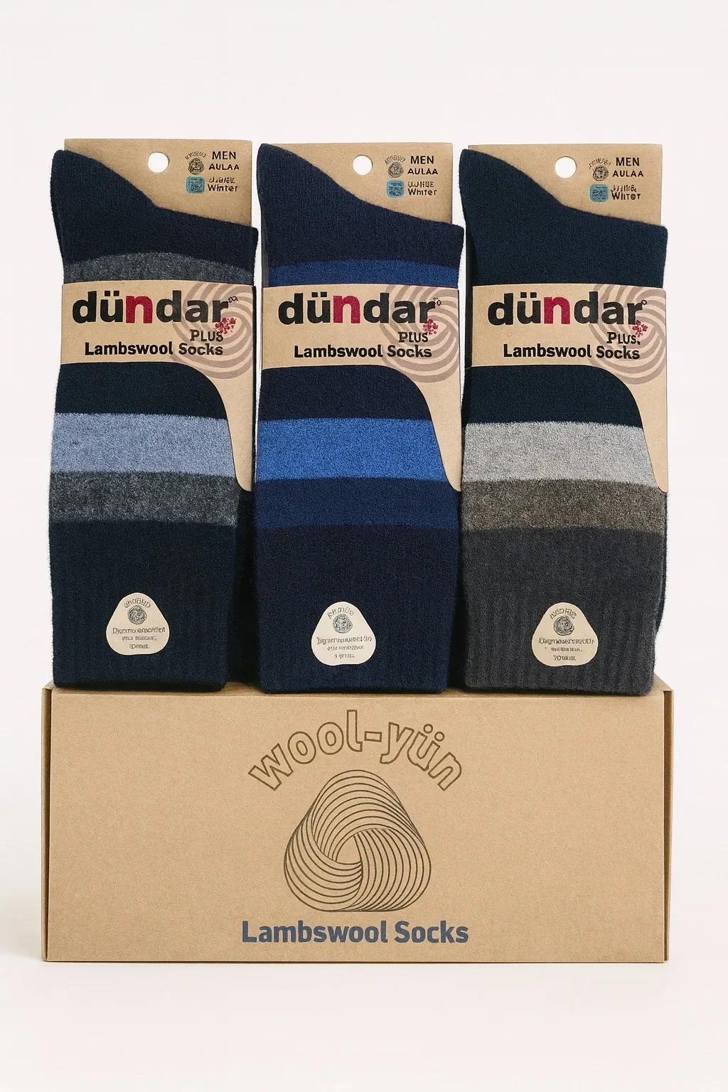 5909 Dündar Erkek Lambswool Çorap 12li M5 - 1