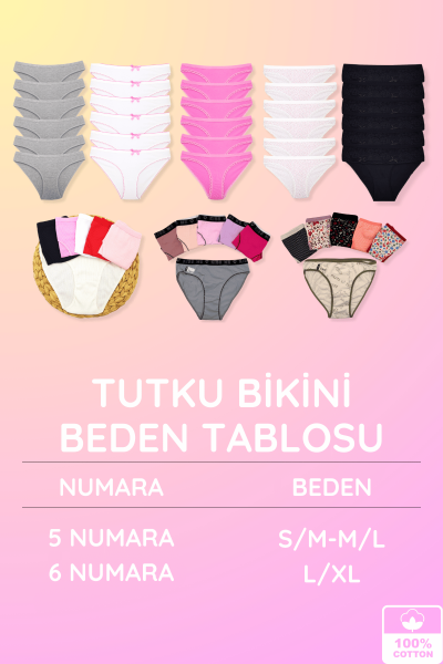 594 Tutku Kadın Berry Bikini 12'li - TUTKU