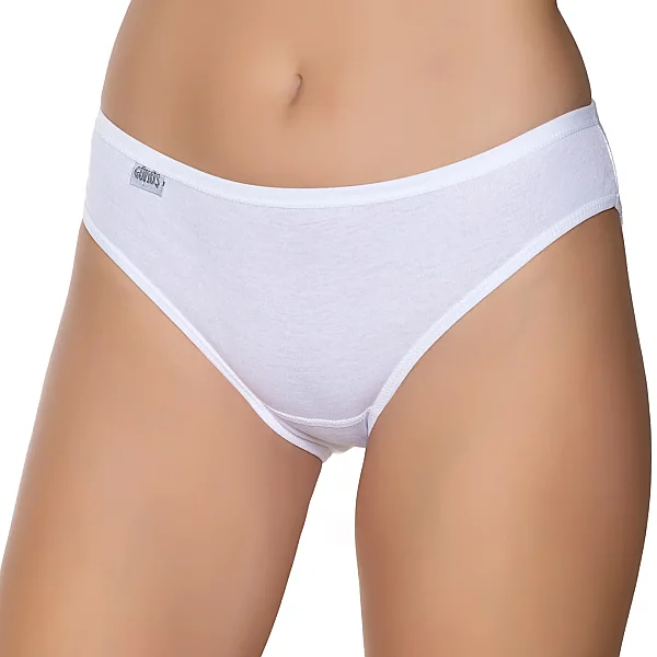 6001 Gümüş Kadın Ribana İnce Bel Bikini 12'li Beyaz