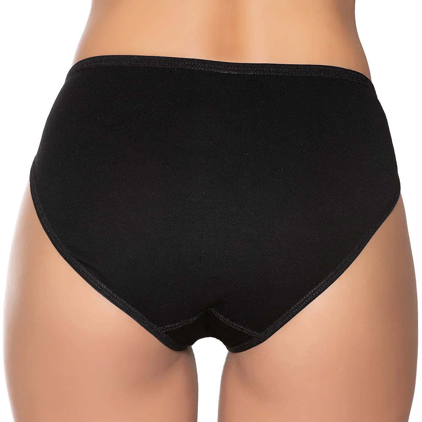 6001 Gümüş Kadın Ribana İnce Bel Bikini 12'li Siyah - 2