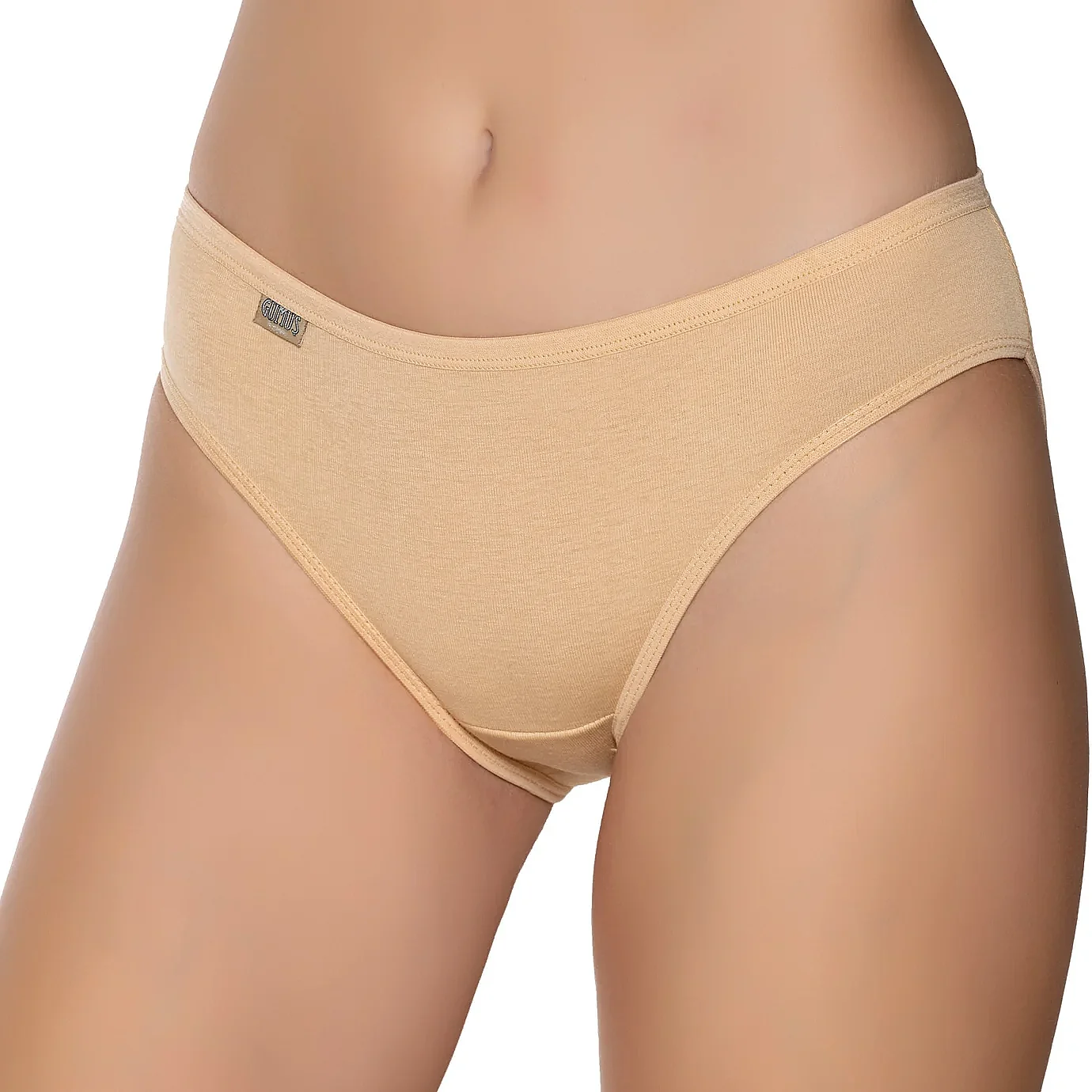 6001 Gümüş Kadın Ribana İnce Bel Bikini 12'li Ten - 1