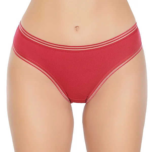 6029 Gümüş Kadın Transparan Bikini 12'li Kırmızı