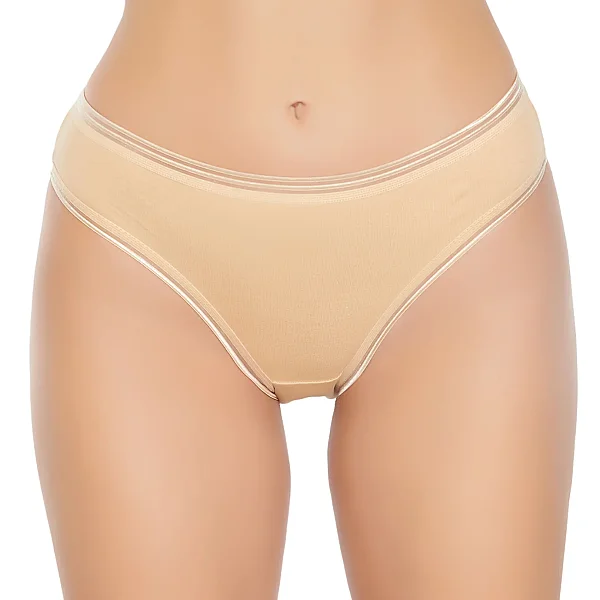 6029 Gümüş Kadın Transparan Bikini 12'li Ten
