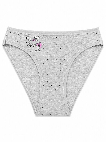 6032 Gümüş Kadın Alara Baskılı Bikini 12li Gri