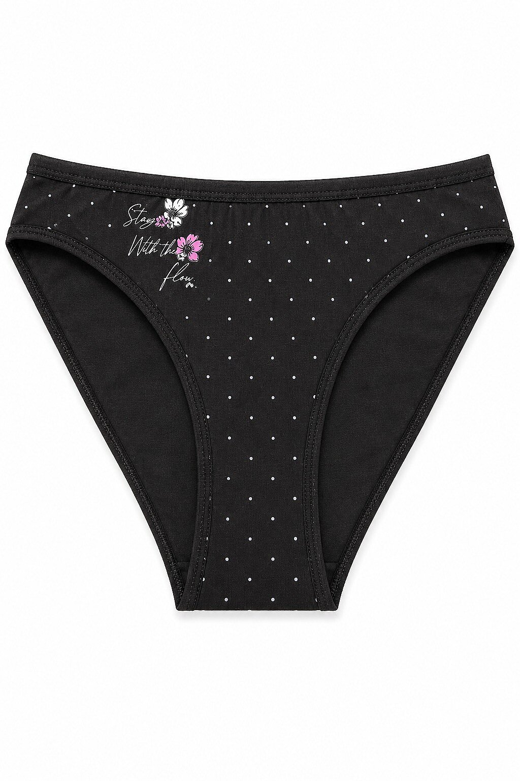 6032 Gümüş Kadın Alara Baskılı Bikini 12li Siyah - 1