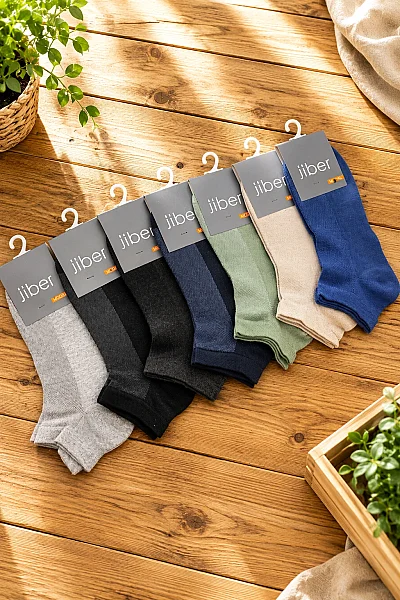 6105 Jiber Erkek Modal Patik 12li Karışık