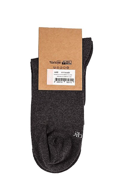 6401 Jiber Erkek Modal Konç Patik 12li Antrasit - 5