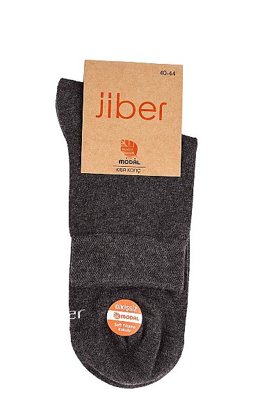 6401 Jiber Erkek Modal Konç Patik 12li Antrasit - JİBER