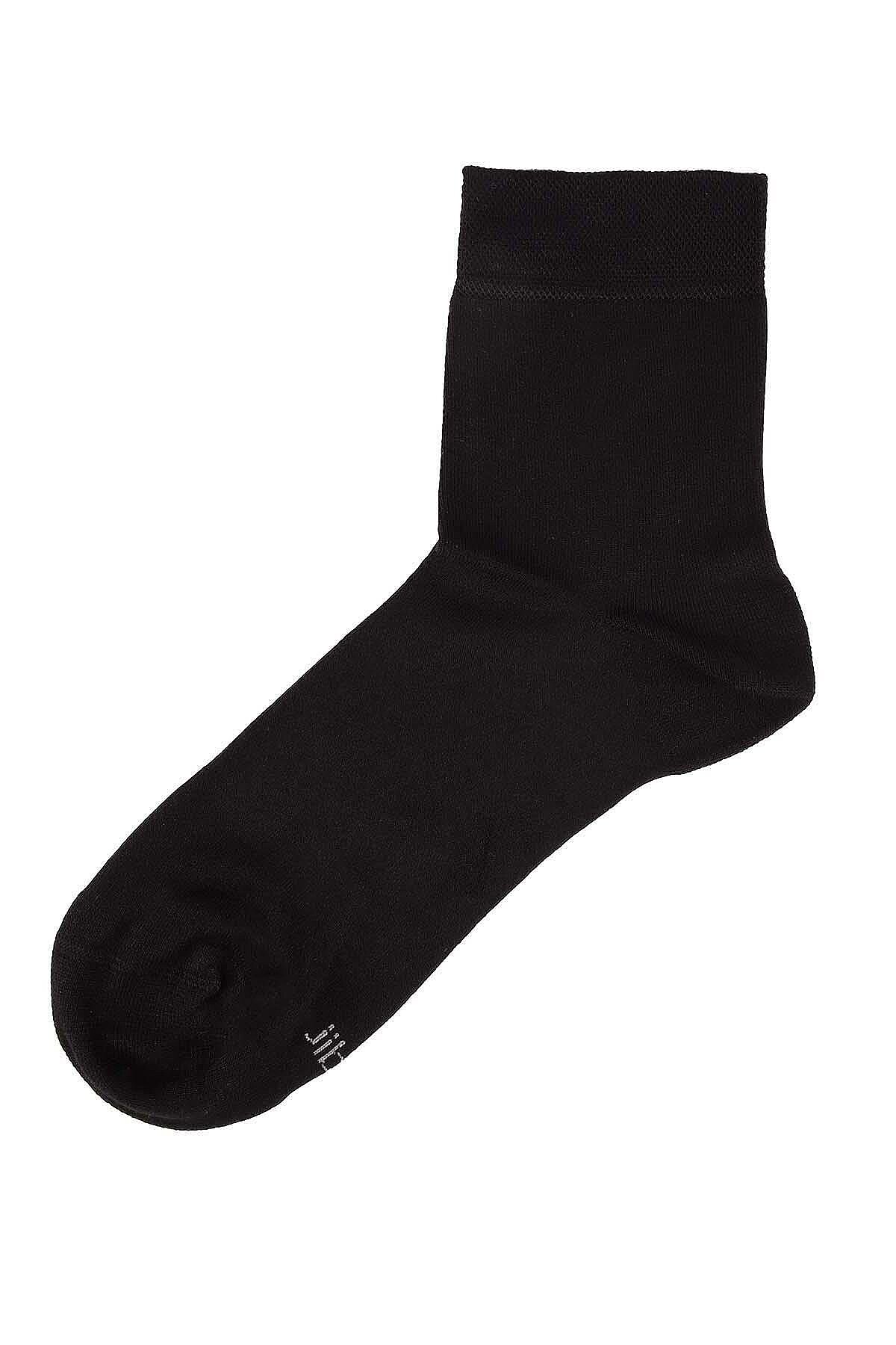 6401 Jiber Erkek Modal Konç Patik 12li Siyah - 5