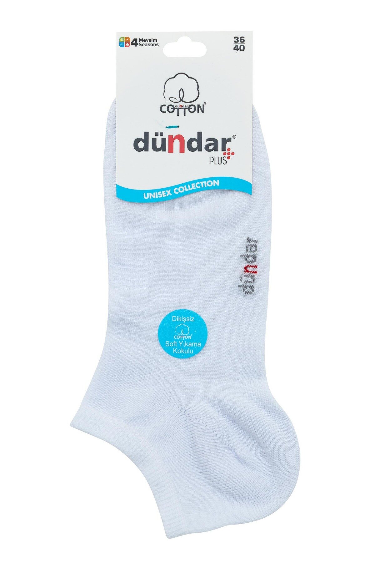 6500 Dündar Comfort Penye Patik 12'li Beyaz - 1