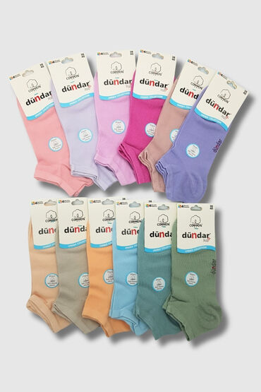 6500 Dündar Comfort Penye Patik 12'li Açık Asorti - 1