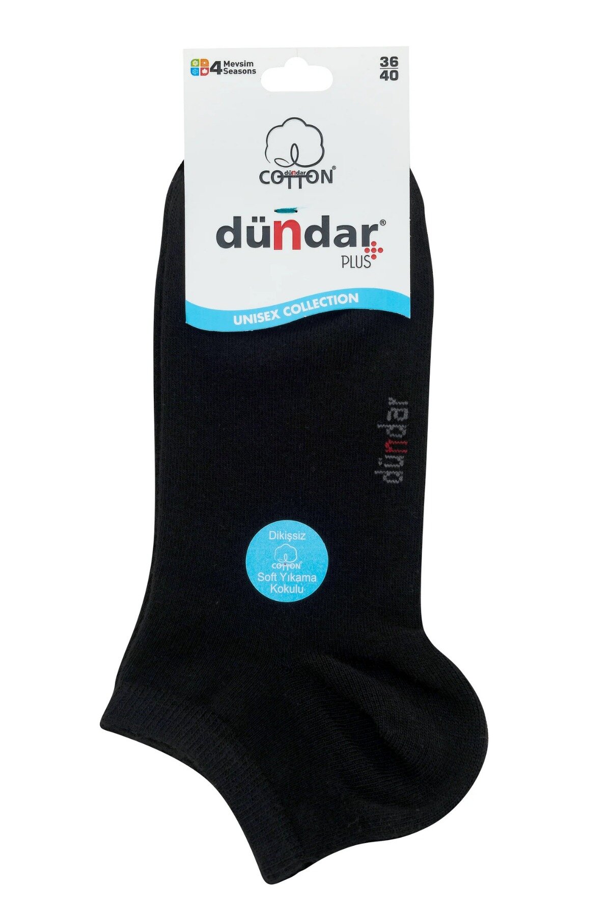 6500 Dündar Comfort Penye Patik 12'li Siyah - 1