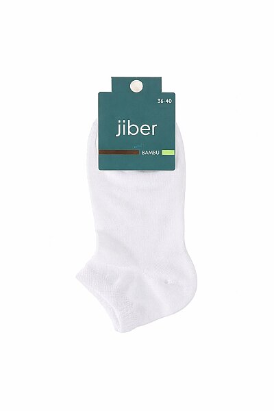 6601 Jiber Erkek Bambu Patik 12li Beyaz - JİBER