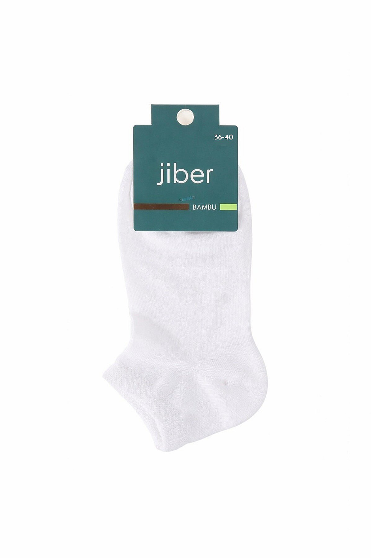 6601 Jiber Erkek Bambu Patik 12li Beyaz - 1