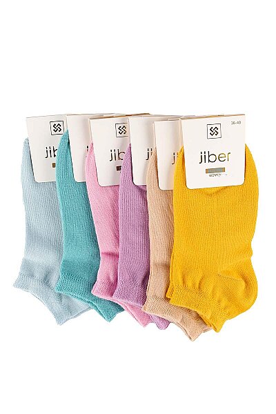 6605 Jiber Erkek Cotton Patik 12li Karışık - JİBER
