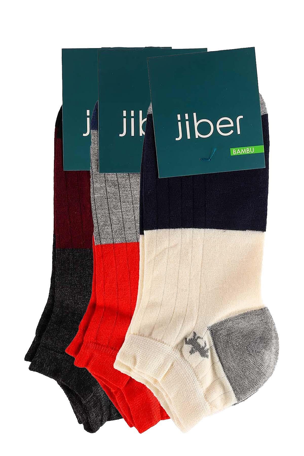 6757 Jiber Erkek Bambu Patik 12li Karışık - 1