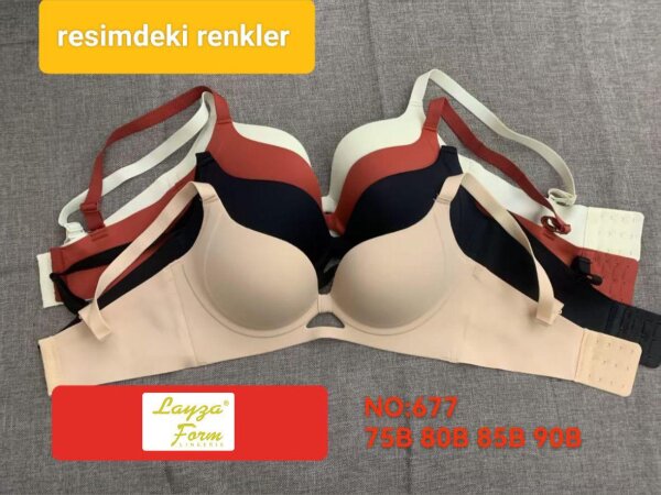677 Layza Lazer Kesim Hayalet Sütyen 6'lı - LAYZA FORM