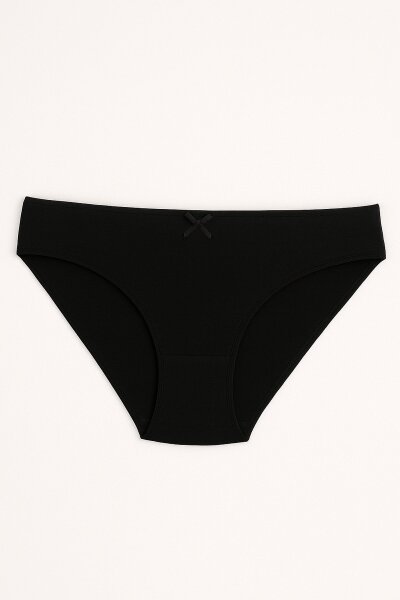 678 Tutku Kadın İncebel Fiyonklu Bikini 12'li Paket Siyah 