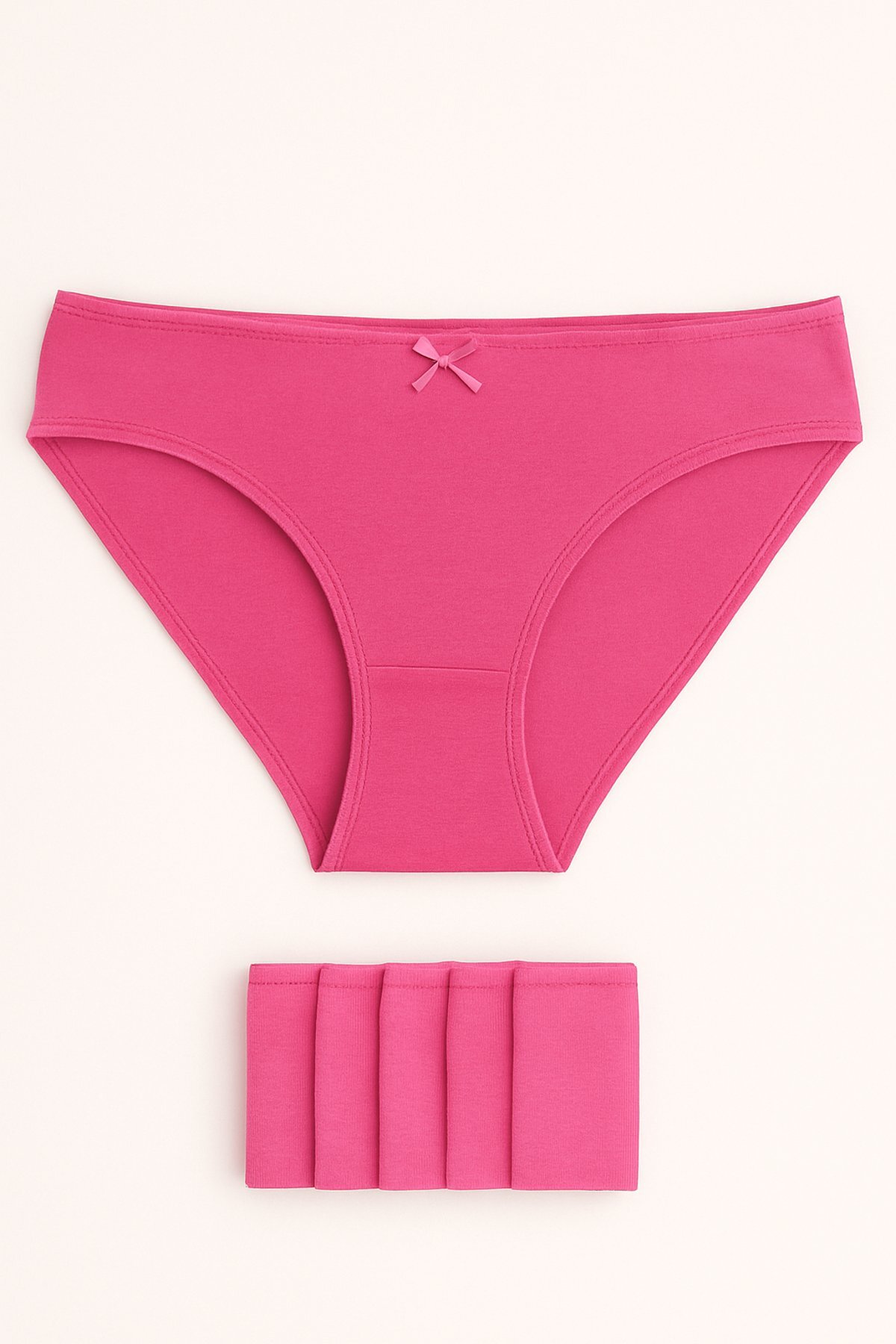 678 Tutku Kadın İncebel Fiyonklu Bikini 12'li Pembe - 1
