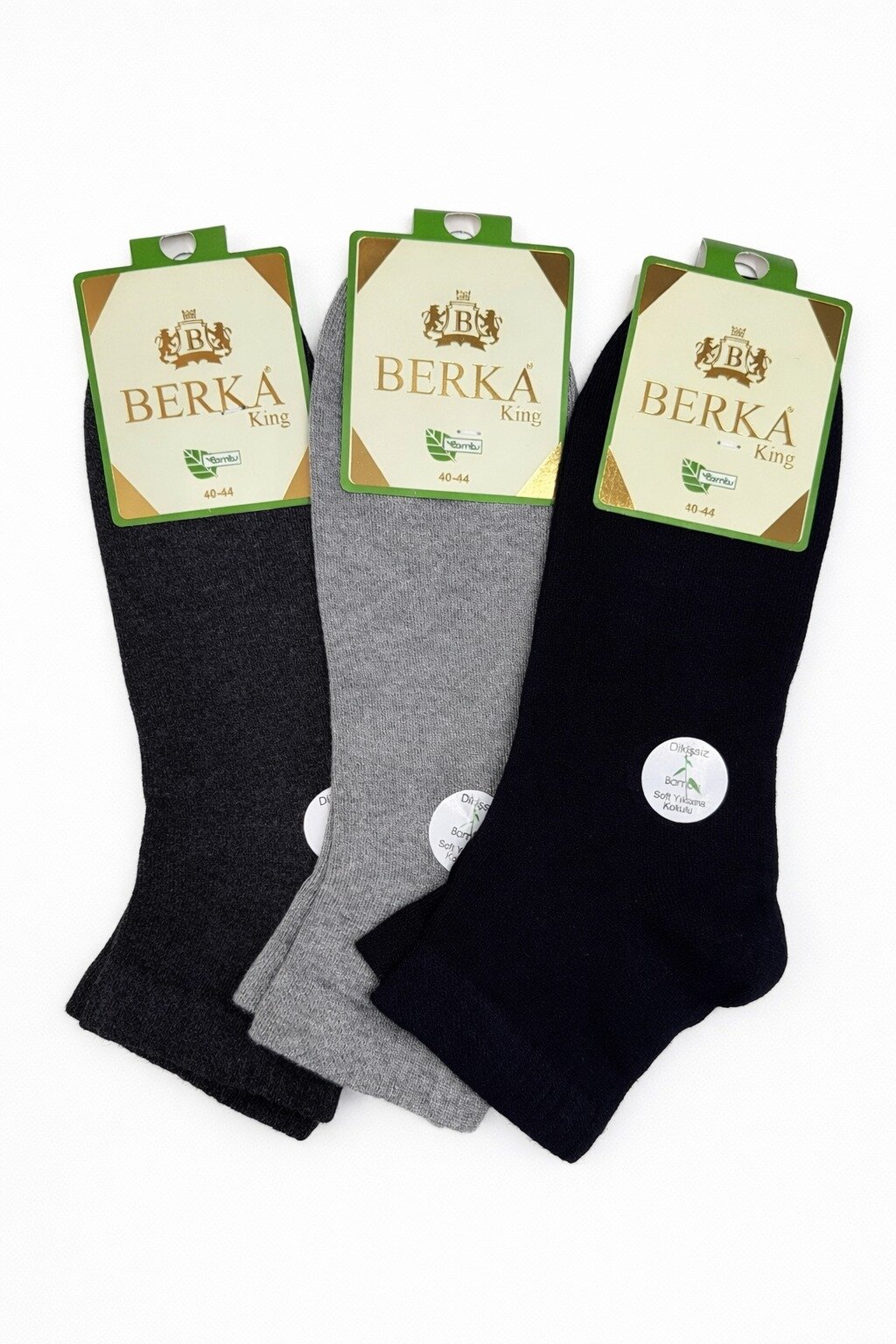 6789 Berka Erkek Bambu Patik 12'li Paket Asorti - 1