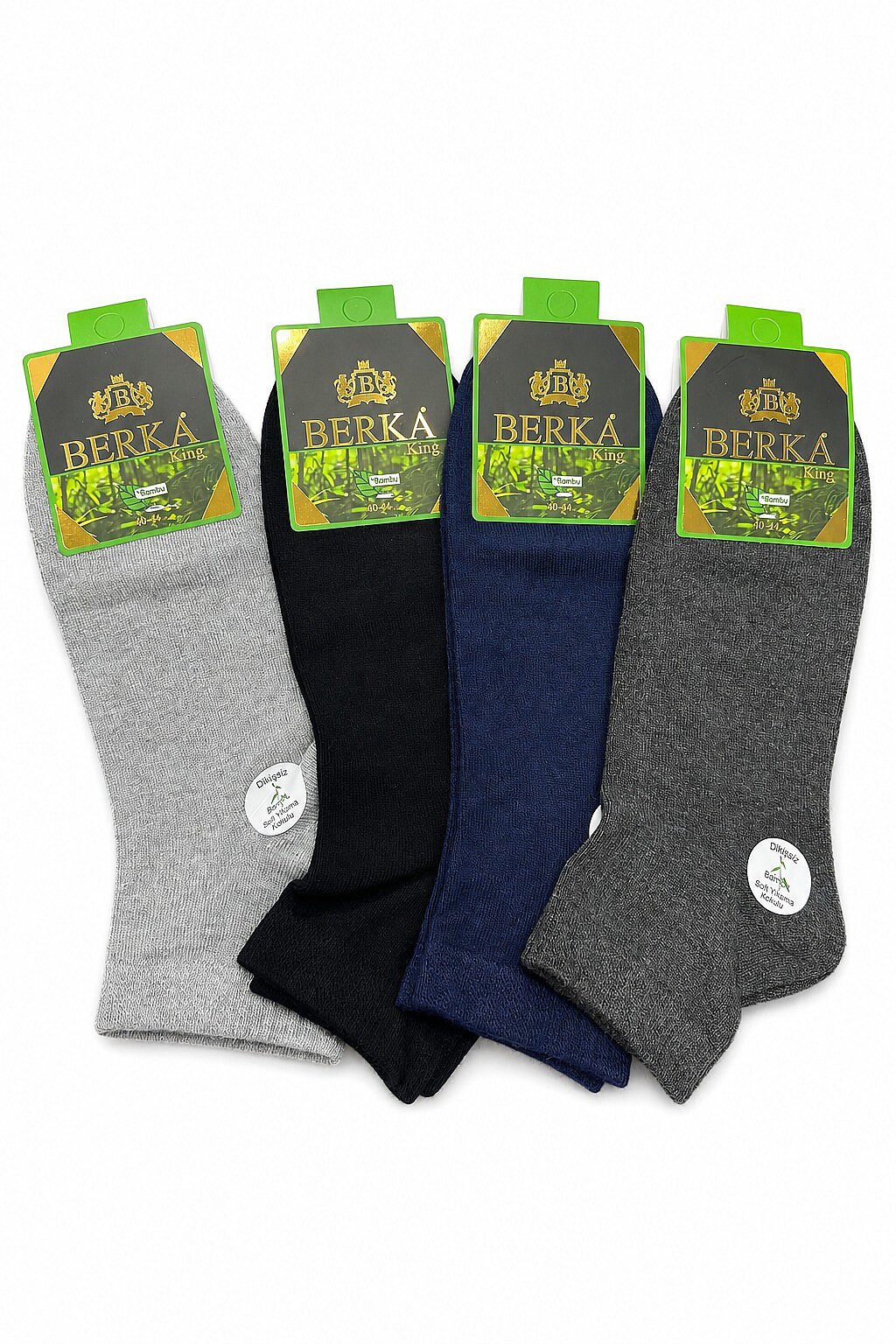 6789 Berka Erkek Bambu Patik 12'li Paket Asorti - 1