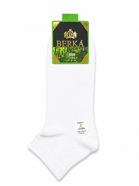 6789 Berka Erkek Bambu Patik 12'li Paket Beyaz
