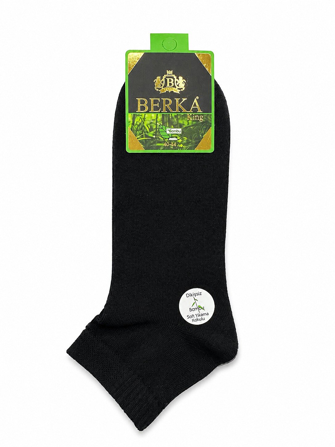 6789 Berka Erkek Bambu Patik 12'li Paket Siyah - 1