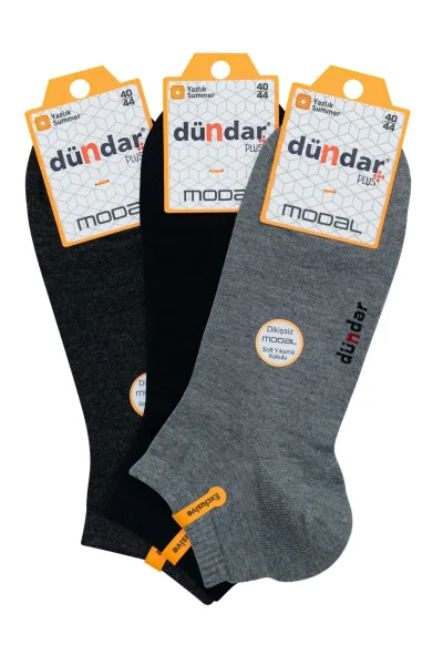 6838 Dündar Erkek Modal Patik 12'li Paket Asorti 