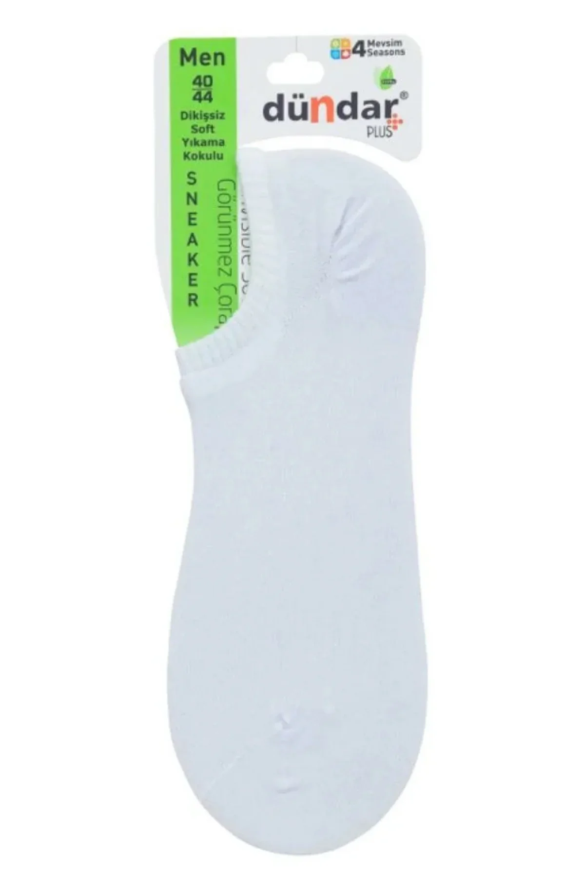 6883 Dündar Erkek Bambu Sneaker 12'li Paket Beyaz - 1