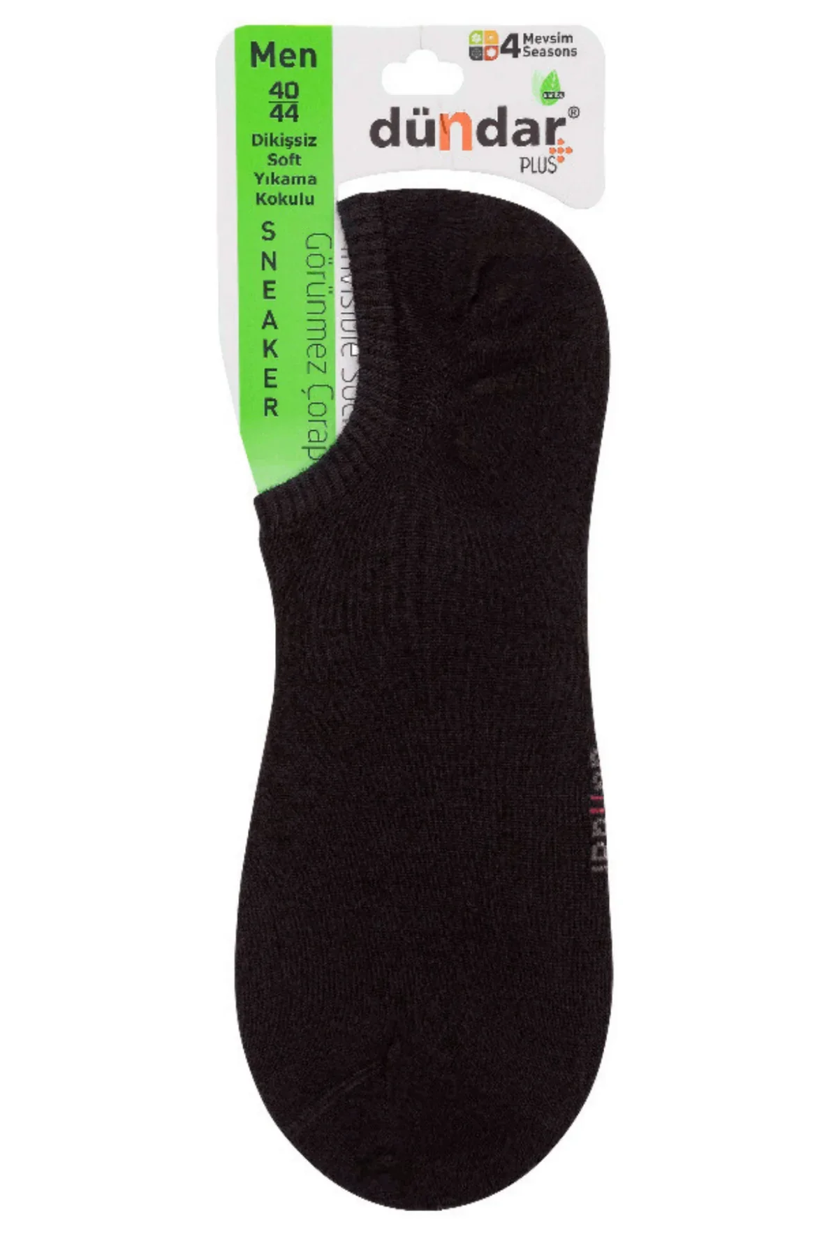 6883 Dündar Erkek Bambu Sneaker 12'li Paket Siyah - 1