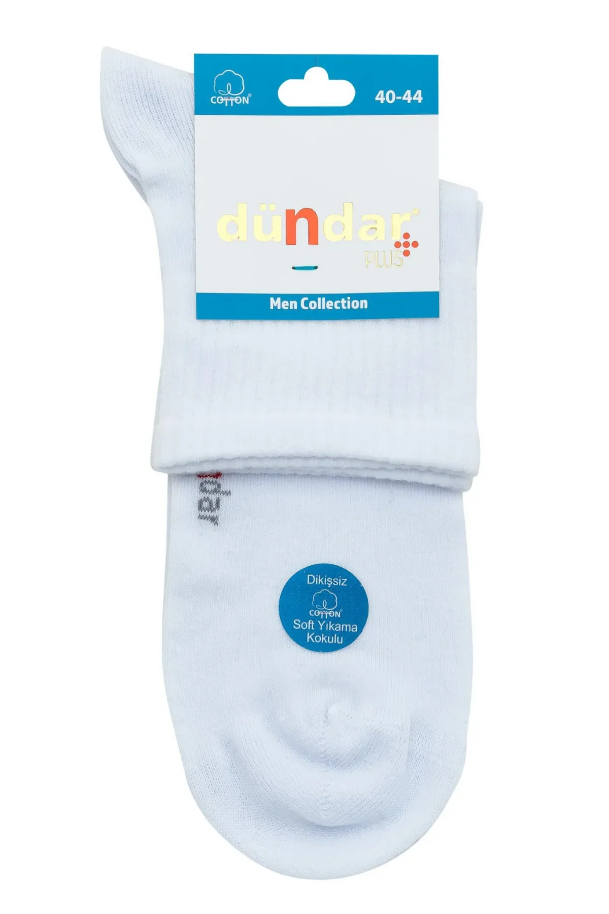 6890 Dündar Erkek Penye Konç Patik 12'li Paket Beyaz - 1