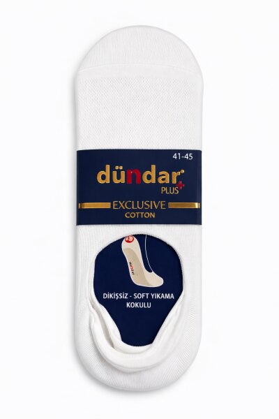 6906 Dündar Erkek Exculusive Cotton Babet 12li Beyaz - DÜNDAR ÇORAP