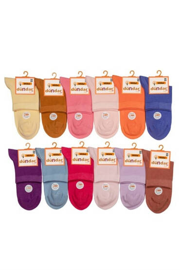 6937 Dündar Kadın Modal Konç Patik 12'li Paket Asorti - DÜNDAR ÇORAP
