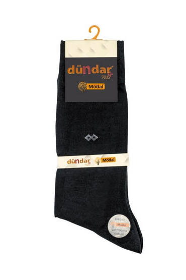 6944 Dündar Erkek Modal Penye Çorap 12'li Paket 40-44 Siyah - 1