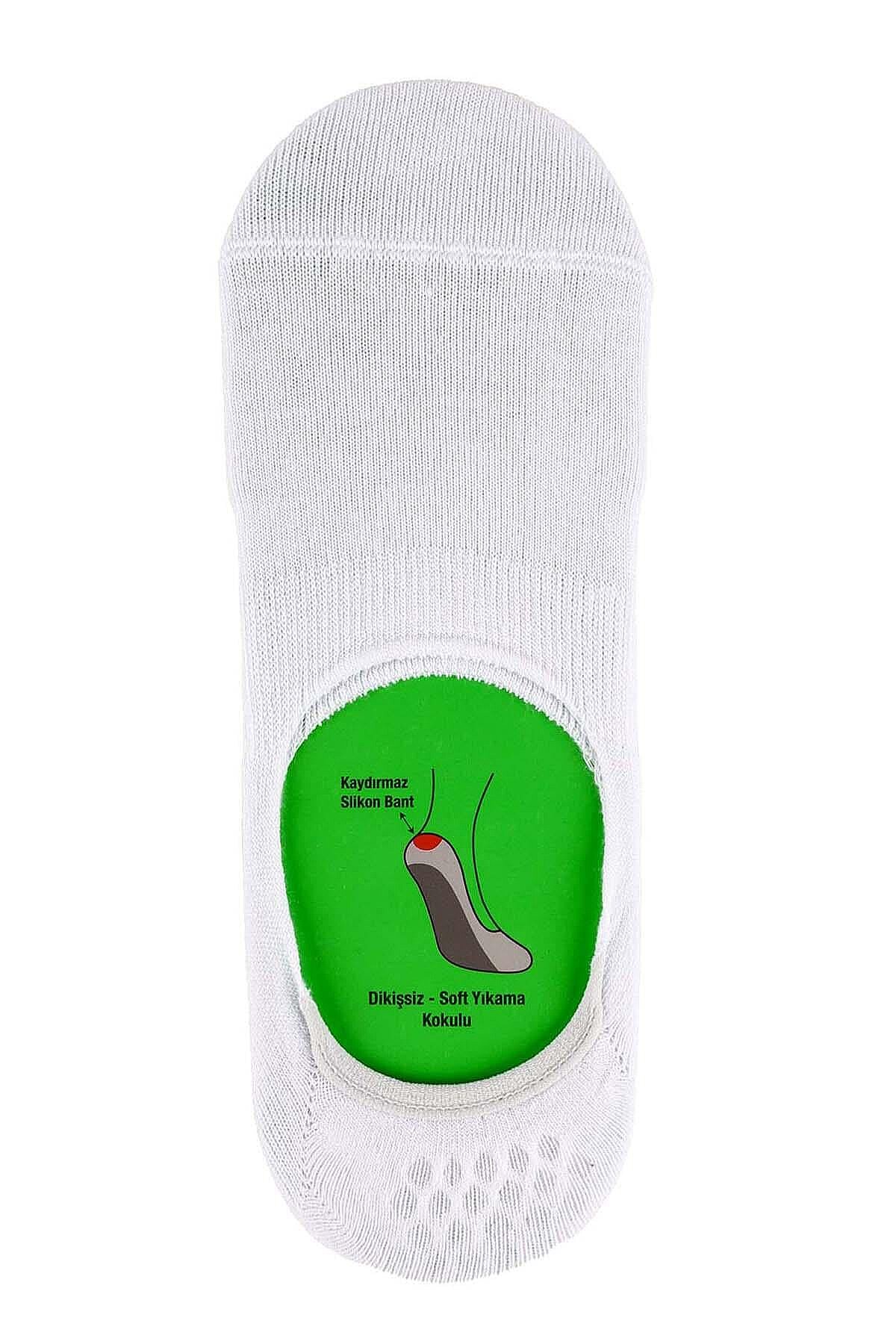 7001 Jiber Erkek Bambu Babet 12li Beyaz - 1