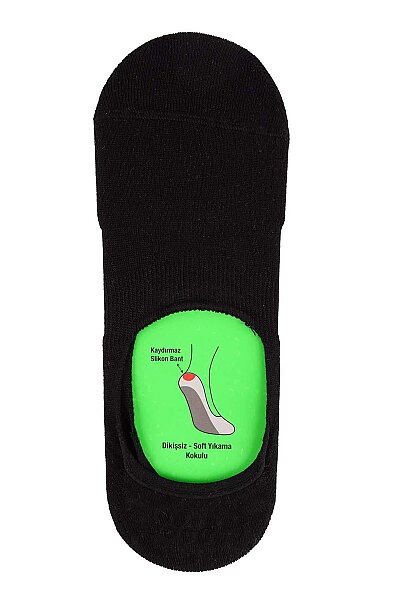 7001 Jiber Erkek Bambu Babet 12li Siyah - 4