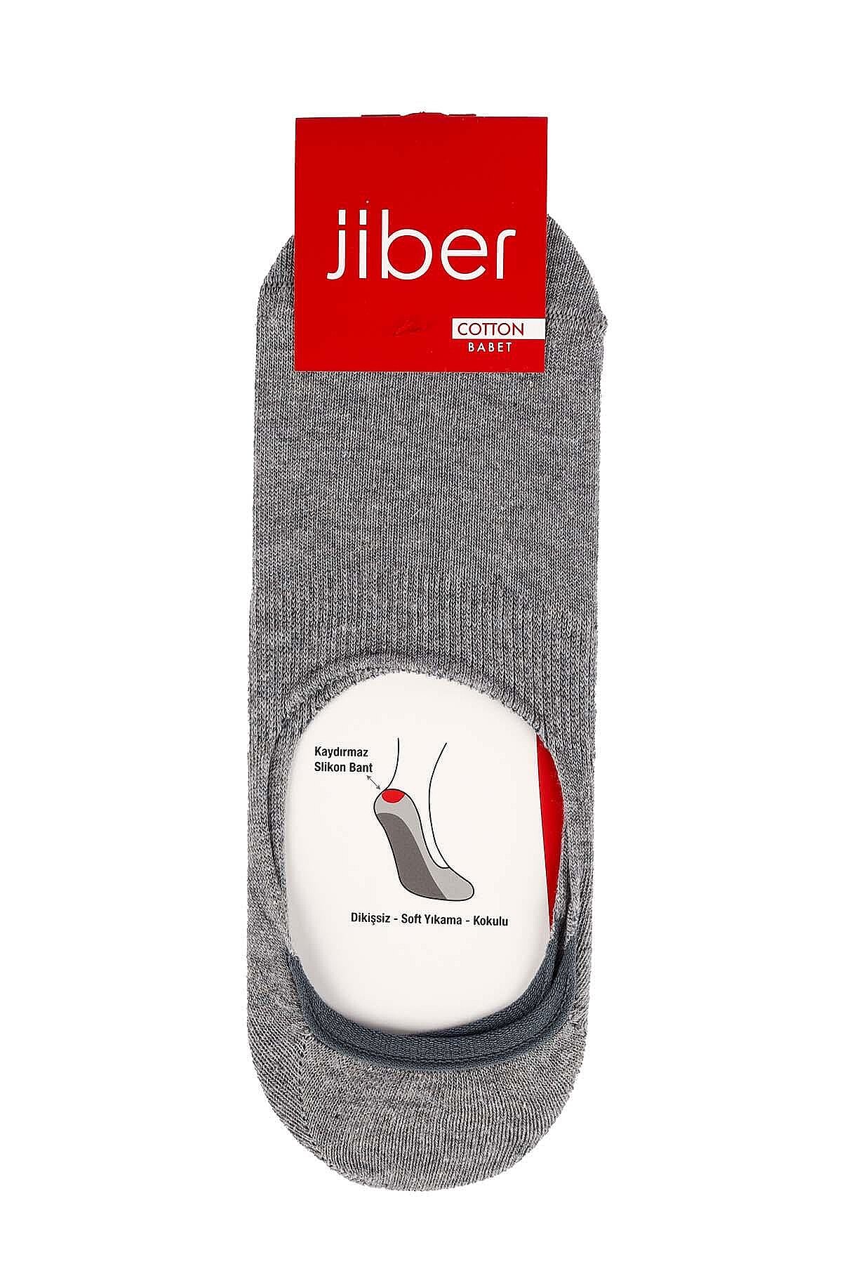 7099 Jiber Erkek Cotton Babet 12li Gri Melanj - 1