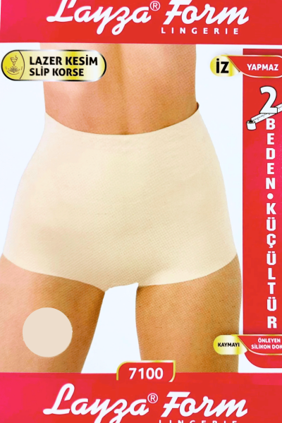7100 Layza Form Lazer Kesim Slip Korse Ten - LAYZA FORM