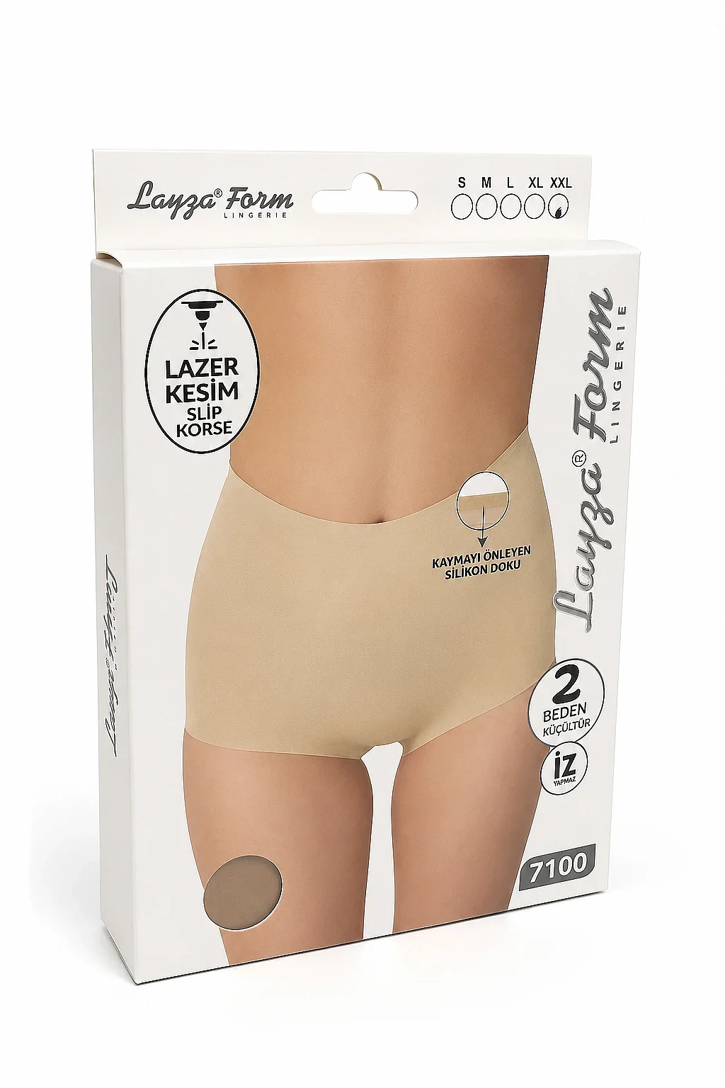 7100 Layza Form Lazer Kesim Slip Korse Ten - 2