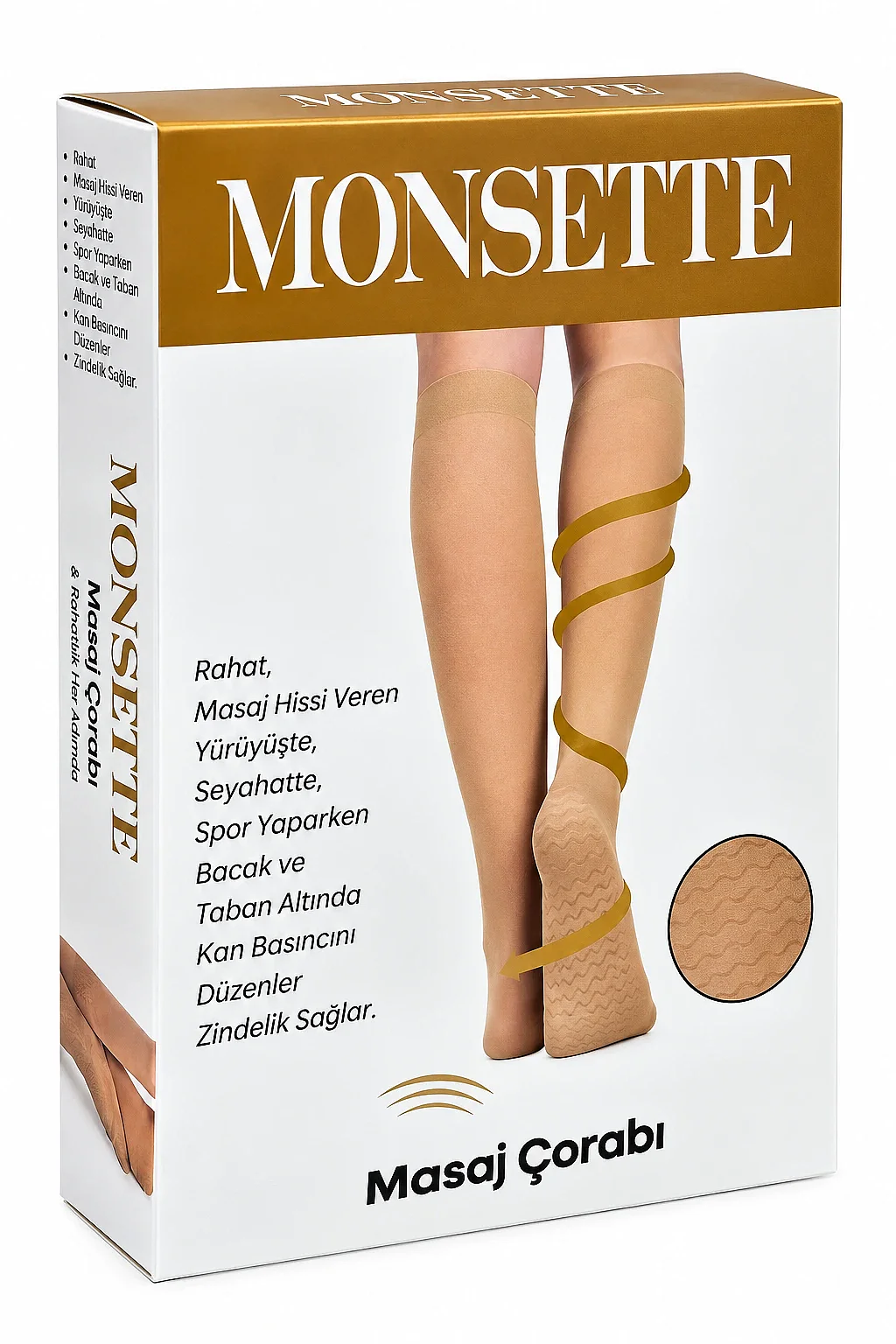 721 Monsette Kadın Masaj Çorabı 12'li Siyah - 2