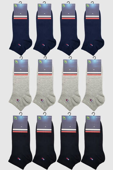 7474 Erkek Dikişsiz Patik 12'li Paket Asorti - ACTİVE