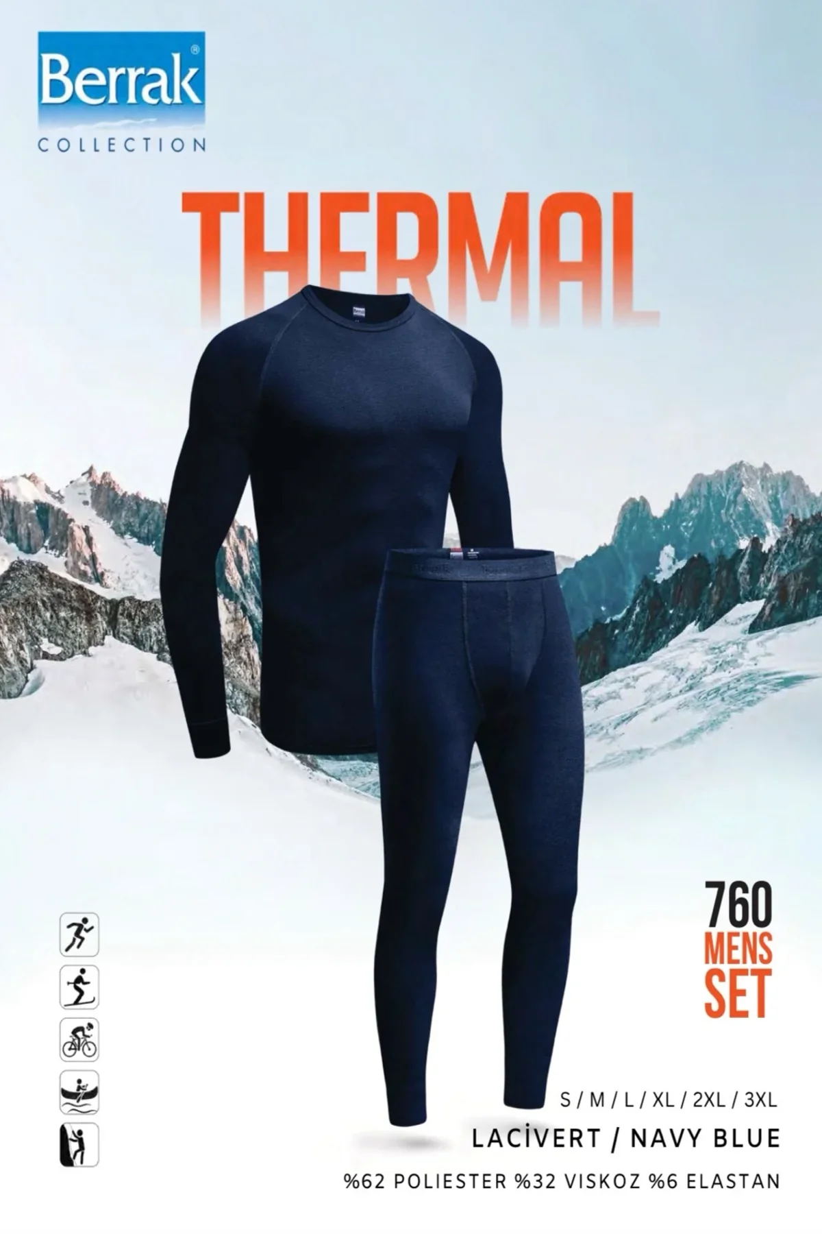 760 Berrak Erkek Termal Takım Lacivert - 2