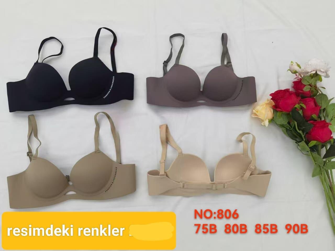 806 Layza Lazer Kesim Hayalet Sütyen 6'lı - 1